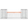 vidaXL tömör duglászfenyő gabion kerti pad 183x41x60,5 cm